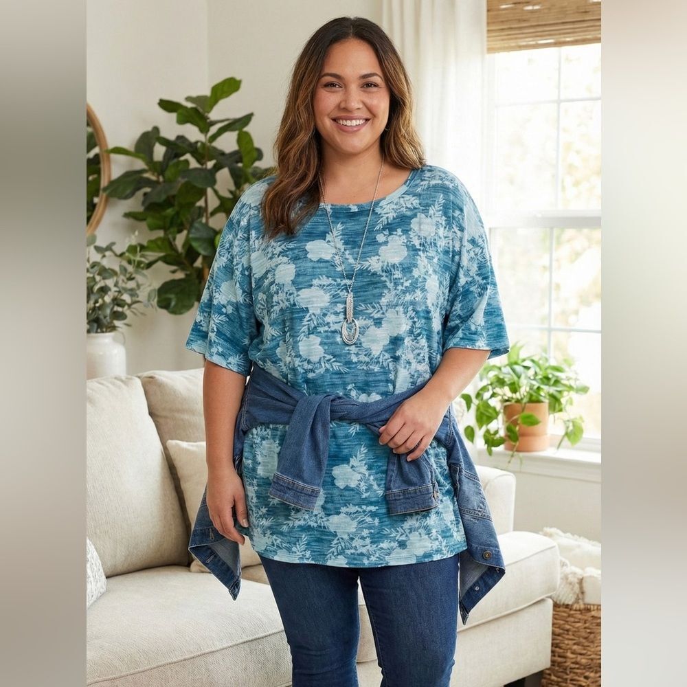 BloomChic Tropical Print Top Sz 26